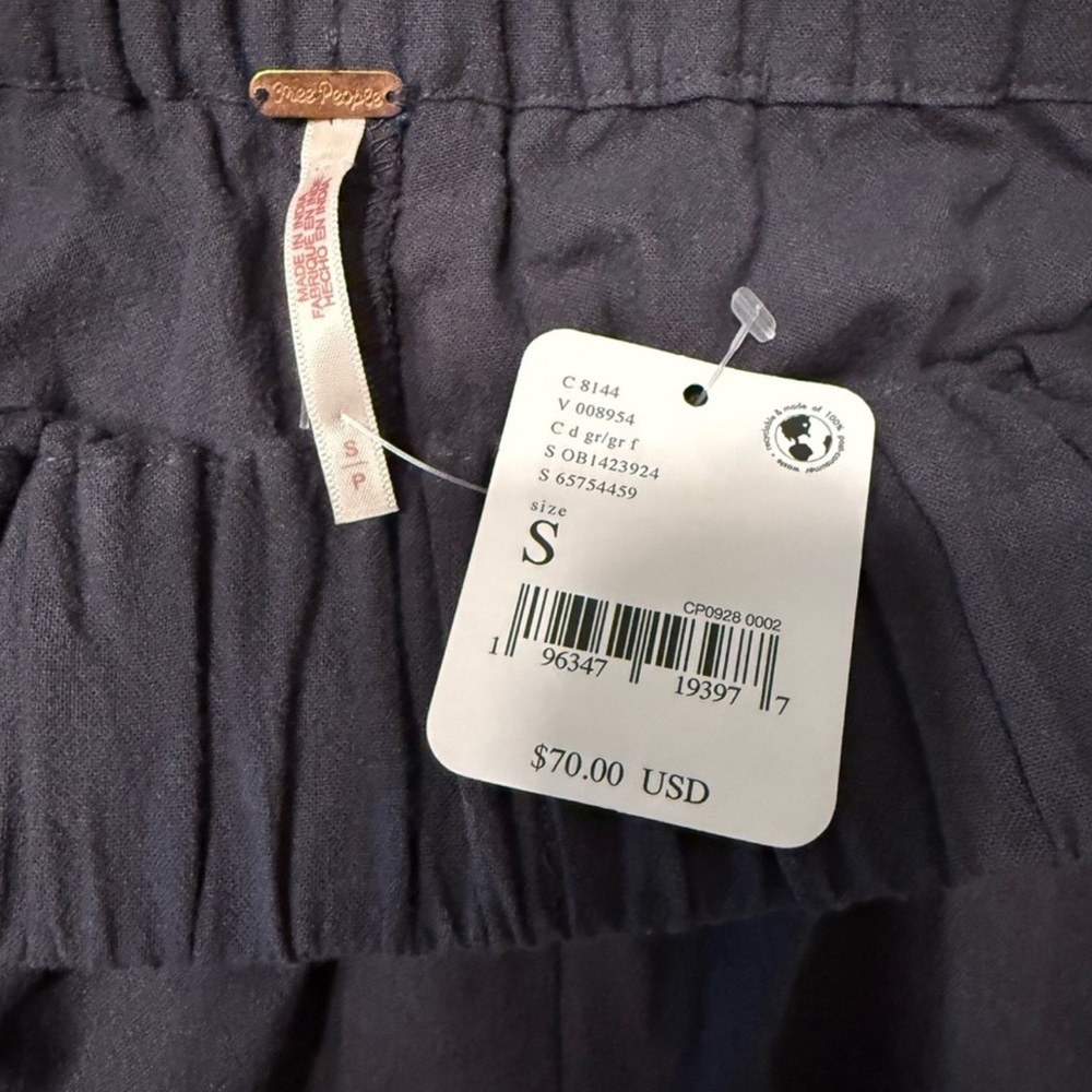 Free People NWT Slouchy Pull-On Pants Small Black Balloon Leg Comfy Lounge - Picture 5 of 7